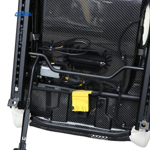 Sièges baquets sport légers blancs et noirs avec support élevé en fibre de carbone pour Porsche Panamera - Product Image 5