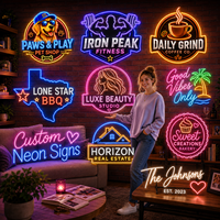 Enseigne néon LED personnalisée, logo et nom sur mesure, lumière néon pour décoration murale de boutique, mariage, anniversaire, bar