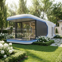 Maisons conteneurs contemporaines en panneaux sandwich d'acier, alimentées à l'énergie solaire, pour usage en villa, bureau, école, hôtel
