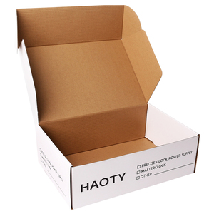 Cajas de correo Kraft ecológicas con revestimiento UV Laminación mate en relieve para envío sostenible y tipo de carpetas de marca - Product Image 1