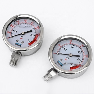 PRECISÃO 2.5 polegada 304 Ss Pressure Gauge Latão Bourdon Tubo Side Mount Vacuum Manômetro - Product Image 1
