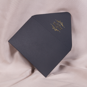 Custom Matt Golden logo <strong>Mini</strong> Invitation Recycled Gift Card Holder Packaging <strong>Envelope</strong> - Product Image 5