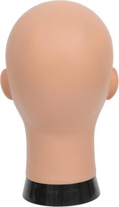 Testa di Manichino Femminile Calva per Cosmetologia, Capelli Umani 52cm, per Realizzazione e Esposizione Parrucche, Manichino in Polistirolo per Acconciature - Product Image 4