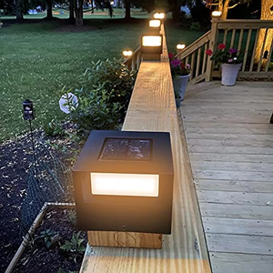 Poste de cerca solar LED Luz de jardín al aire libre Impermeable IP 44 <span class=keywords><strong>Villa</strong></span> Césped puerta solar pilar de luz al aire libre - Product Image 1