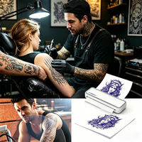 Imprimante portable A4 X9 BT sans fil 200 DPI thermique sans encre pour étiquettes de tatouage, photos, documents, croquis – Cadeaux de vacances