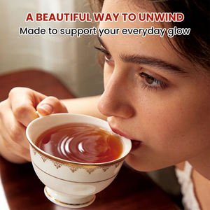 Té Herbal Orgánico de Belleza, Mezcla de Té <span class=keywords><strong>Verde</strong></span>, <span class=keywords><strong>Rooibos</strong></span> y Frambuesa, Rico en Antioxidantes, para una Piel Radiante - Product Image 5