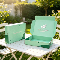 Caja de Cartón Corrugado Color Blanco Hueso Serie Glow, con Impresión de Lámina Dorada Personalizada, Tira Desprendible, Caja de Regalo de Lujo para Envíos
