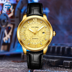<span class=keywords><strong>Montre</strong></span> mécanique en acier inoxydable et <span class=keywords><strong>cuir</strong></span> véritable, fabrication chinoise OEM, usine de luxe, <span class=keywords><strong>montre</strong></span>-bracelet automatique pour <span class=keywords><strong>homme</strong></span> - Product Image 1