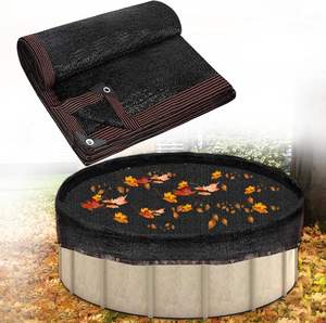 Couverture de piscine en filet à feuilles VECTUS de 30 pieds, filet de sécurité d'hiver en maille enduite de PVC, coupe-vent et imperméable pour piscines au sol, empêche les feuilles de passer - Product Image 1