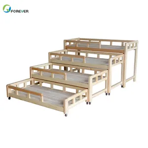 Movable Bunk Bed Designs Factory Customization High Quality Kids Double Decker Bed Children 4 Layers Beds