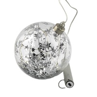 Guirlande lumineuse LED bon marché de grande taille 2022, boule de Noël en verre transparent avec lumières, ornements suspendus, boule globe pour la décoration de l'arbre de Noël
