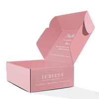 Nueva Caja de Regalo de Papel Corrugado Rosa Personalizada Modelo PBX70 para Envíos y Diseño de Empaques