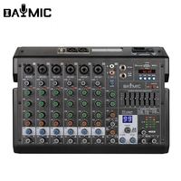 Console de mixage audio professionnel, 4/6/8 canaux, avec OTG, pour salon, studio dj, équipement de diffusion