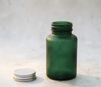 Bouteille de 150 ml en verre dépoli de qualité supérieure avec couvercle hermétique, vide, pour compléments alimentaires et rangement de gélules, idéale pour les produits de santé