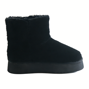 Wholesale OEM/ODM Women's <strong>Black</strong> Faux Fur Snow Boots All-Over Plush Design Fast Shipping From China Stylish <strong>Platform</strong> Design - Product Image 4