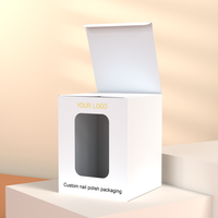 Caja de Embalaje Personalizada de Lujo para Limpiador Facial Rosa con Logotipo Estampado en Plata, Caja de Embalaje para Esmalte de Uñas