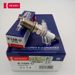 Yüksek kaliteli Denso nikel alaşımlı buji K16R-U 3119 ile ortak DENSO IK16/ IK16TT/ K16TT, şampiyonu OE093/T10