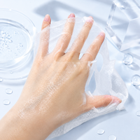 Masque facial en tissu de soie séché lyophilisé Y175 OEM personnalisé, fibres végétales naturelles, sans conservateurs, acide hyaluronique