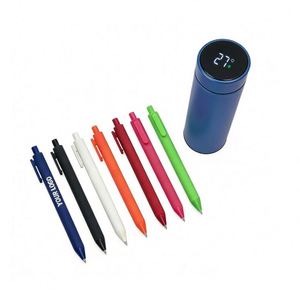 Stylos à bille en plastique noir promotionnels avec logo, cadeau d'entreprise, vente en gros, gravure - Product Image 1