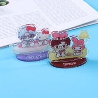 Support de base en acrylique personnalisé d'anime holographique en plastique transparent translucide à double face avec logo personnalisé