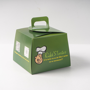 Caja de Cartón para Tartas Personalizada, Reciclada, de Grado Alimenticio, Impresa con UV, Plegable, Portátil, para Repostería, Regalos y Comida para Llevar - Product Image 1