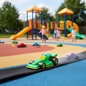 Coche de Juguete de Plástico Estilo Carreras para Niños, Vehículo de Fricción de Pista Rápida, Empaquetado en Malla - Product Image 3