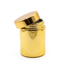 Pot en verre de luxe pour crème cosmétique, 5 ml, 10 ml, 1 oz, 30 g, 50 g, 100 g, 200 g, pot en verre argenté ou doré avec couvercle