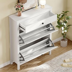 2026 Design minimaliste Armoire à <span class=keywords><strong>chaussures</strong></span> en bois pliable anti-poussière intérieur/extérieur Meubles de salon - Product Image 5
