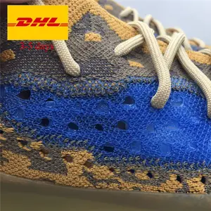 Putian מפעל מקורי באיכות Yezzy 380 Alien כחול ערפל ספורט Sneaker נעלי ריצה עם קופסא נעליים ולוגו