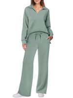 Mode printemps, vêtements décontractés pour femmes, pantalon à cordon de serrage à manches longues, couleur unie, ensembles de pantalons deux pièces pour femmes