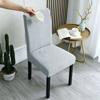 Housse de chaise de salle à manger universelle transfrontalière 100 % imperméable et anti-taches en polyester, lavable en machine, style moderne et minimaliste