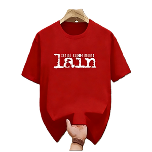 T-shirt Anime Serial <span class=keywords><strong>Experiments</strong></span> <span class=keywords><strong>Lain</strong></span> Cyberpunk années 90 Manga Japonais Noir Chinois : T-shirt Streetwear Oversize en Coton à Manches Courtes Casual - Product Image 1