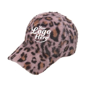 Gorra de Pelo de Conejo a la Moda con Estampado de Leopardo, Gorro de Invierno Ajustable y Transpirable, Estilo Unisex, Gorras de Béisbol - Product Image 2