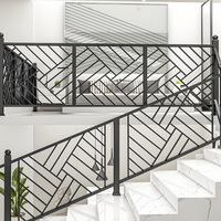 Garde-corps d'escalier intérieur moderne en fer forgé sur mesure, simple, pour grenier, balcon, villa, couloirs et clôtures intérieures