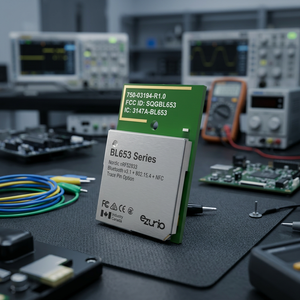 Ezurio 453-00041C นอร์ดิก NRF52833สำหรับโมดูลชิปเซ็ตแบบมัลติโปรโตคอลสำหรับออกอากาศโฆษณา5V จ่ายการติดตามแรงดันไฟฟ้า - Product Image 2
