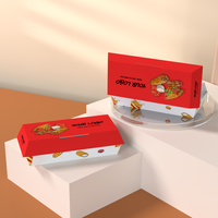 Boîte à sandwich, toast, gâteau, hot-dog en papier kraft brun/blanc de qualité alimentaire pour le petit-déjeuner et le déjeuner