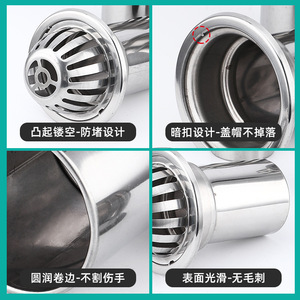 Stainless Steel Floor Drain Thickened Anti <b>Clog</b> Round Drainage Device - Product Image 5
