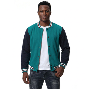 Wholesale 2025 New Custom Men's <b>Varsity</b> <b>Jacket</b> K-VJ-179 Letterman Leather Sleeves Stand Wool College Winter Fashion Embroidery - Product Image 2