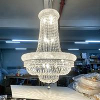Lustre en cristal de luxe personnalisé pour salle de mariage, fête, hôtel, restaurant, événement, escalier, maison, banquet, décoration intérieure