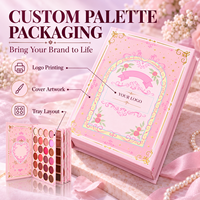 Boîte de maquillage pliable multi-pages sur mesure, boîte d'emballage de palette cosmétique en papier de haute qualité