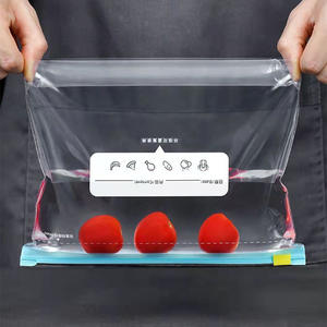 ถุงซิปล็อคพลาสติกแบบใช้แล้วทิ้งเกรดอาหารถุงเก็บของในตู้เย็นและในตู้เย็นดีไซน์กว้างสำหรับเก็บนมสด - Product Image 6