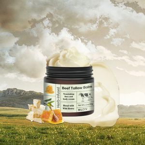 Baume au suif naturel biologique au miel non parfumé, crème végétalienne pour le visage et le corps, lotion à base de plantes pour usage domestique - Product Image 3