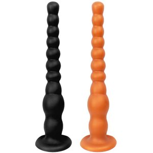 Plug anal long en silicone souple avec perles, jouet sexuel SM pour femme, livraison directe - Product Image 1