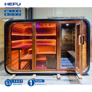 Nueva Llegada, Gran Oferta: <span class=keywords><strong>Sauna</strong></span> Portátil de Lujo Moderna para Exteriores con Ventilación Infrarroja, Ducha Seca Cerrada y Diseño Elegante - Product Image 1