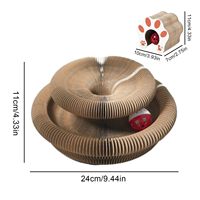 2 pièces Arbre à chat pliable en carton avec boule et griffoir magique à 1 niveau pour salon