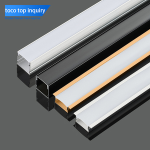 Toco-<span class=keywords><strong>Perfil</strong></span> de luz <span class=keywords><strong>Led</strong></span> de aluminio para iluminación de Exteriores, <span class=keywords><strong>perfil</strong></span> de aluminio empotrado de 7mm, 1m, 2m y 3m - Product Image 2