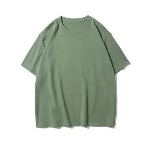 Wholesale 280g Blank Sample 100% Cotton Custom Men T Shirts Designer Printed Streetwear Plain Clothes Men Drop Shoulder T-shirts