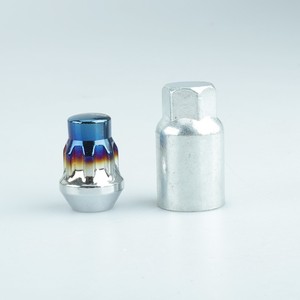 CNSPEED M12x1.5 Car <b>Wheel</b> Nuts 32mm Baked Blue Anti-Theft Lug Nuts For <b>Replacement</b> Repair - Product Image 4