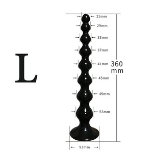 Perles anales noires de 36 cm pour hommes et femmes, jouets sexuels anaux - Product Image 6
