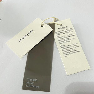 Custom Eco-Friendly Luxury Embossed Hang Tags <b>Black</b> Cardboard <b>String</b> Design Paper Clothing Garment Swing Tags - Product Image 3